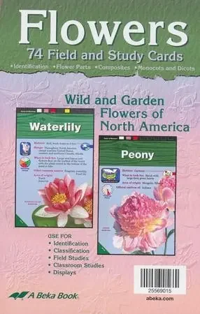 Abeka Flowers Flashcards (set of 74 cards)