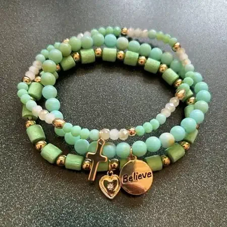 Believe Beaded Bracelet