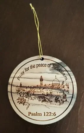 Jerusalem City Olivewood Ornament