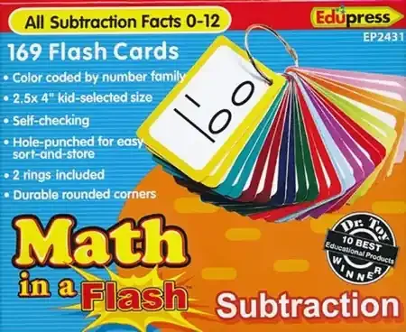 Math in a Flash Flashcards Subtraction