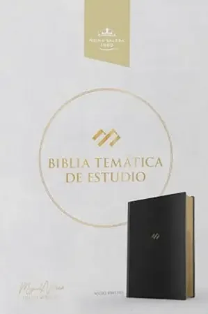 RVR 1960 Biblia tematica de estudio, negro piel genuina (Thematic Study Bible, Black Genuine Leather)