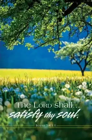 The LORD Shall Satisfy Thy Soul (Isaiah 58 11, KJV) Bulletins, 100